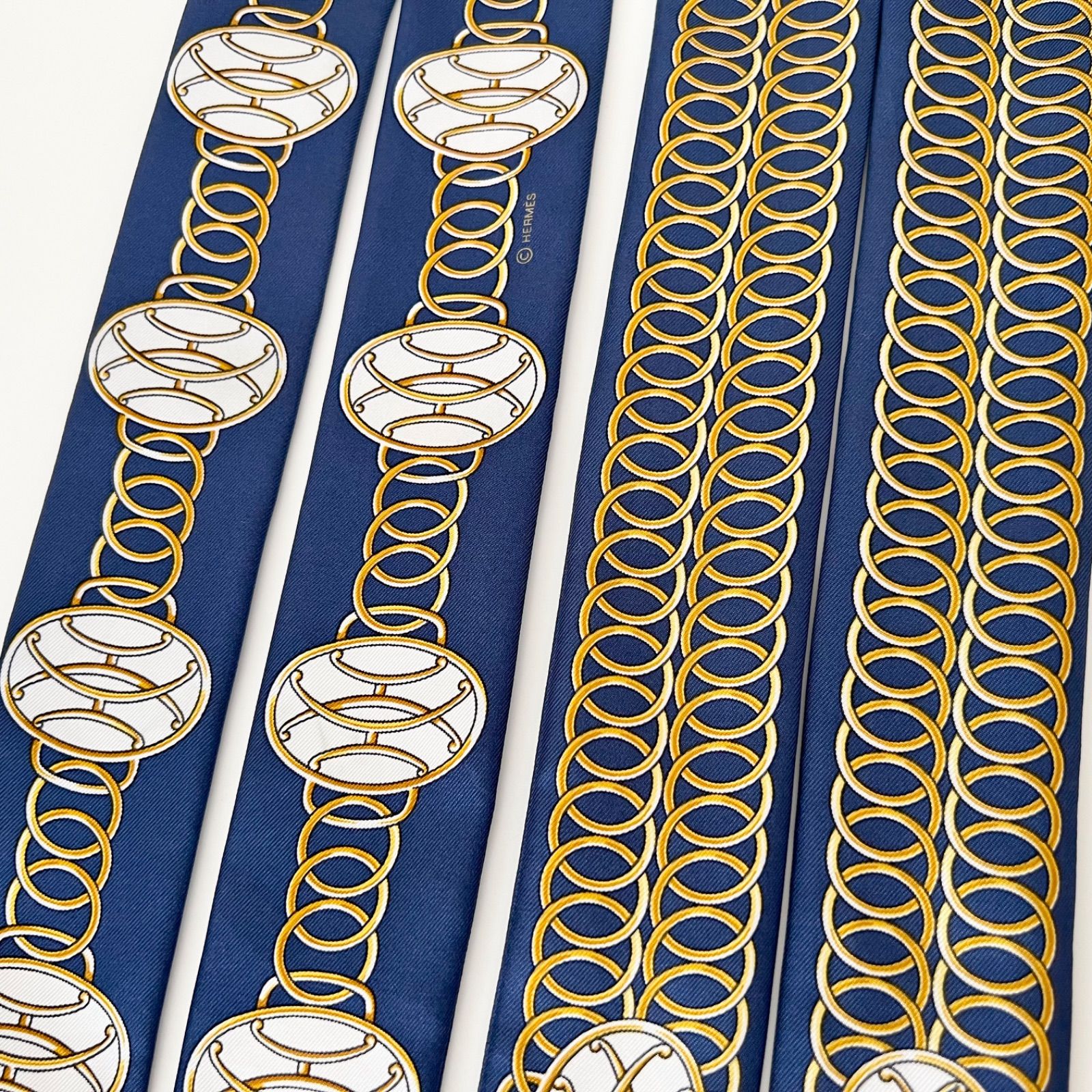 【美品！早い者勝ち！】HERMES　ツイリー リフトプロフィール ネイビー HERMES - エルメス 美品 リフトプロフィール ツイリーの通販 by