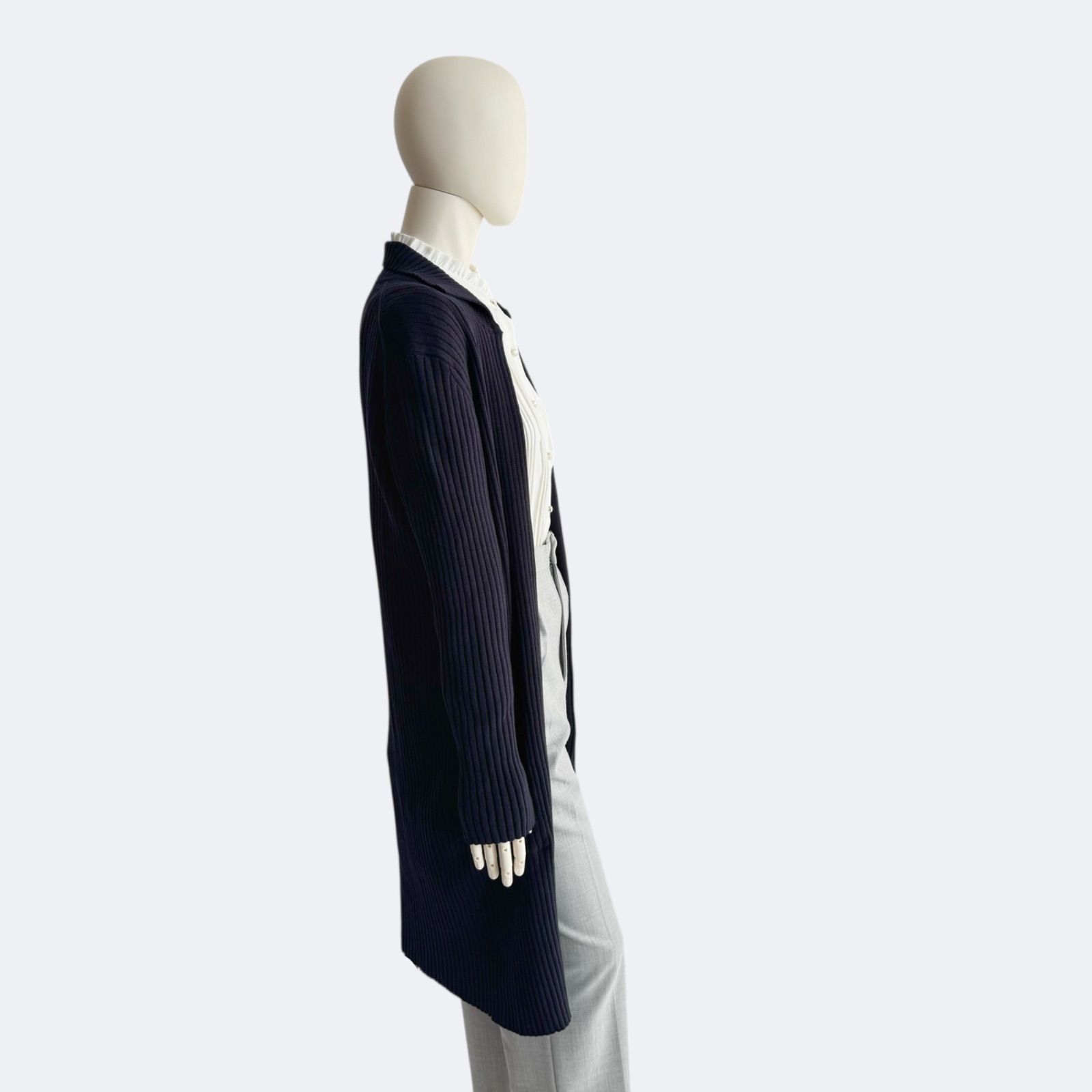 theory luxe セオリーリュクス ロングカーディガン ネイビー - メルカリ