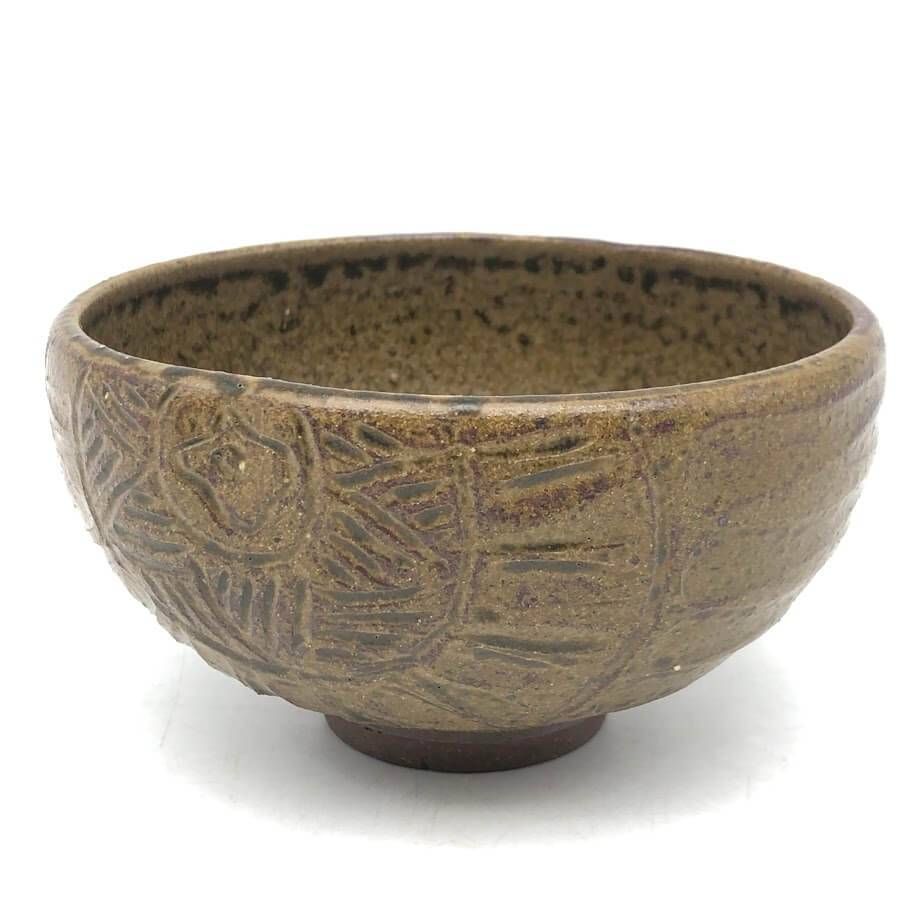 ss7523 【中古】 布志名焼 茶碗 吉野若山作 共箱入 陶器製 俵茶碗 ss7523 【中古】 布志名焼 茶碗 吉野若山作 共箱入 陶器製 俵茶碗