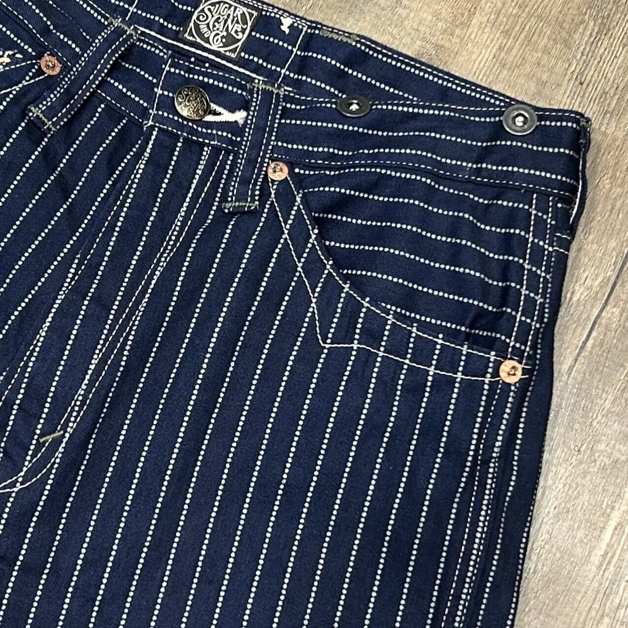 シュガーケーン ウォバッシュ ストライプパンツ シュガーケーン ウォバッシュストライプ ワーク ショーツ