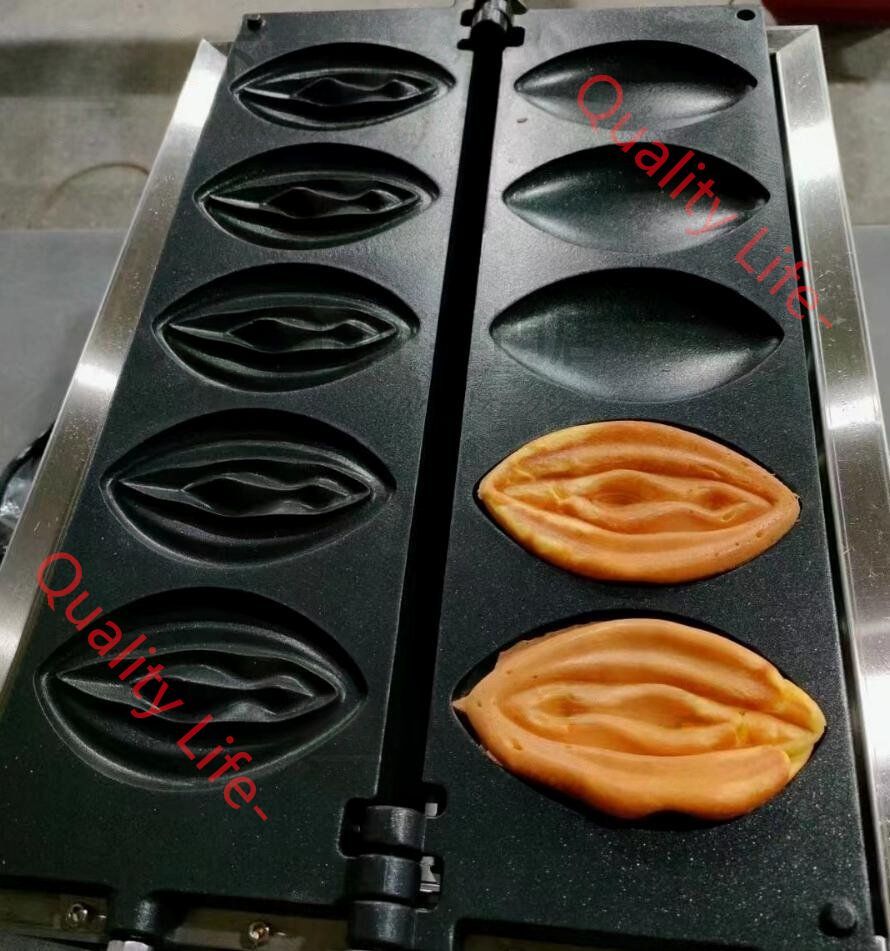 電気 あわび型ワッフルメーカー ワッフル マシン あわび型焼き器 5個焼き 単相１0０V|業務用