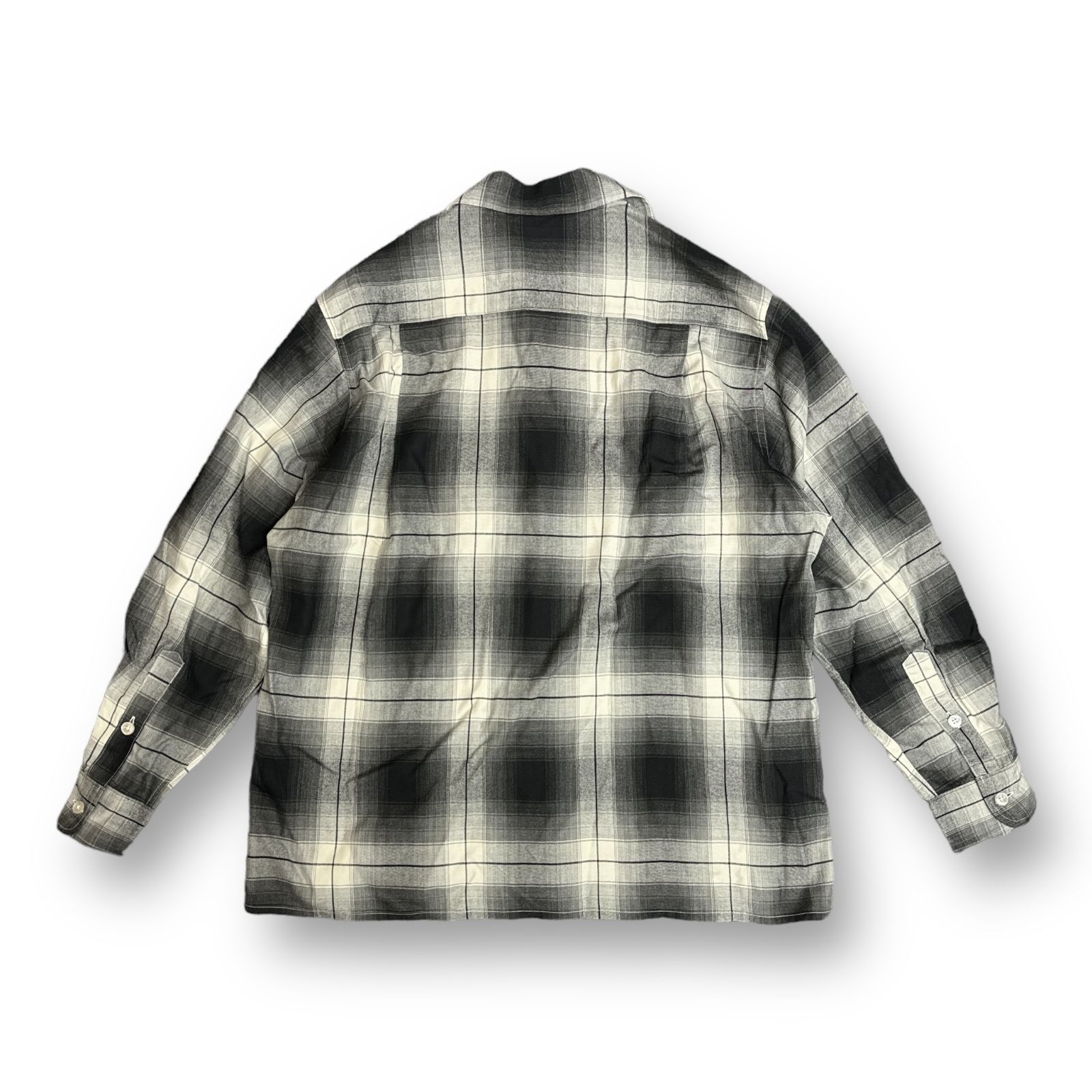 定価33000円 新品 WACKOMARIA 23AW OMBRE CHECK OPEN COLLAR SHIRT L/S ...