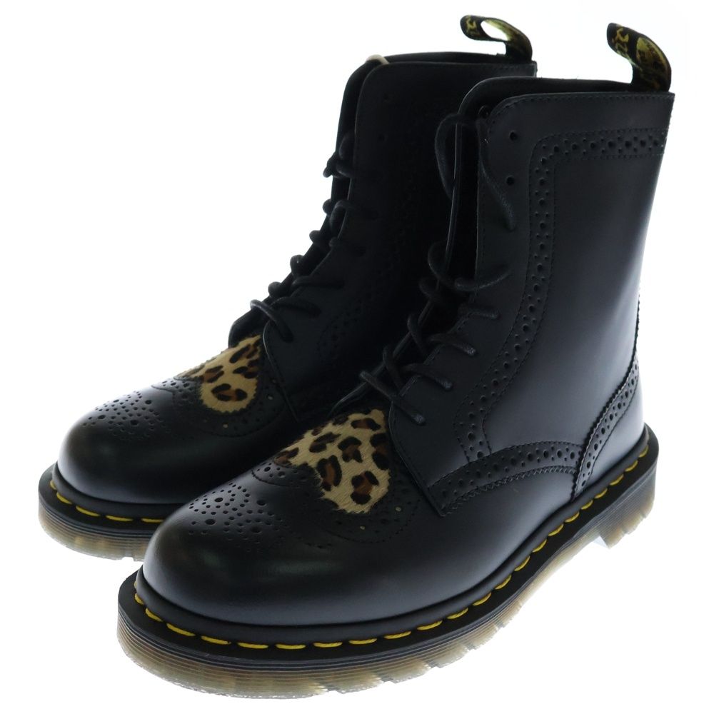 ドクターマーチン レオパード ブーツ 型押し 美品 古着 ドクターマーチン Dr.Martens レオパード柄 ヒョウ柄 10