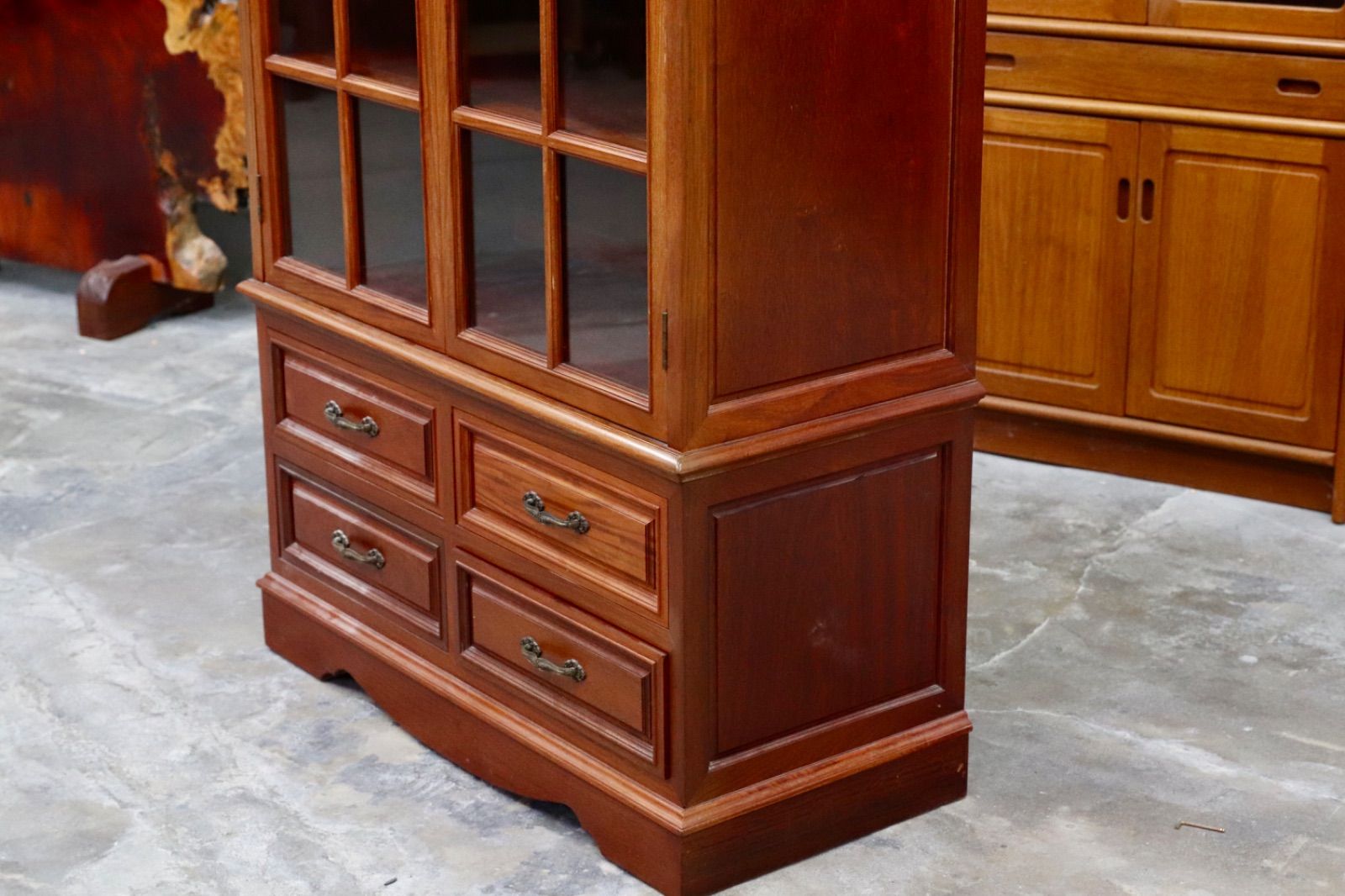 GMIS287 中国美術 唐木家具 家具 本棚 書棚 飾り棚 キャビネット ブックキャビネット 書斎 棚 民藝 アンティーク MARWIL-DEMENAGEMENTS_CH