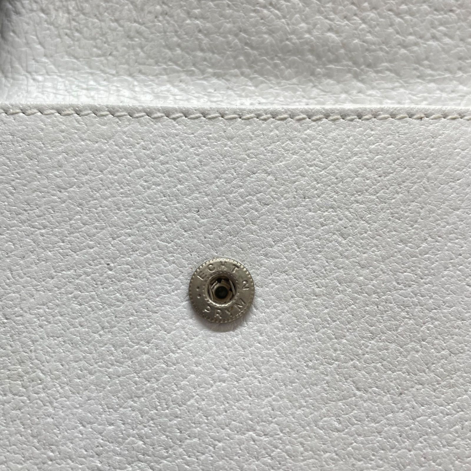 bucci さま　専用 S1384 GUCCI グッチ 折り財布 Wホック ホワイト レザー