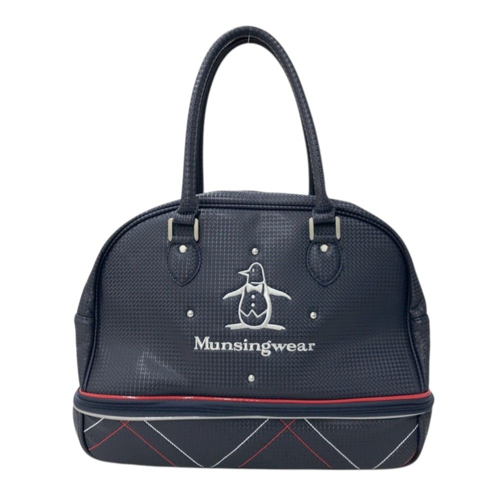 MUNSING WEAR マンシングウェア 2層式 ボストンバッグ ネイビー