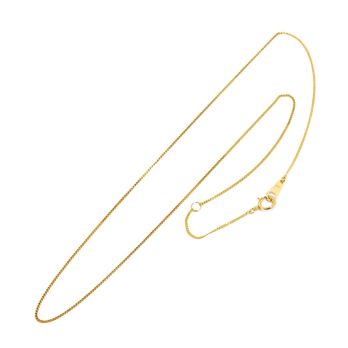K18 YG チェーン ネックレス 40cm イエローゴールド 750 Chain Necklace 90298593