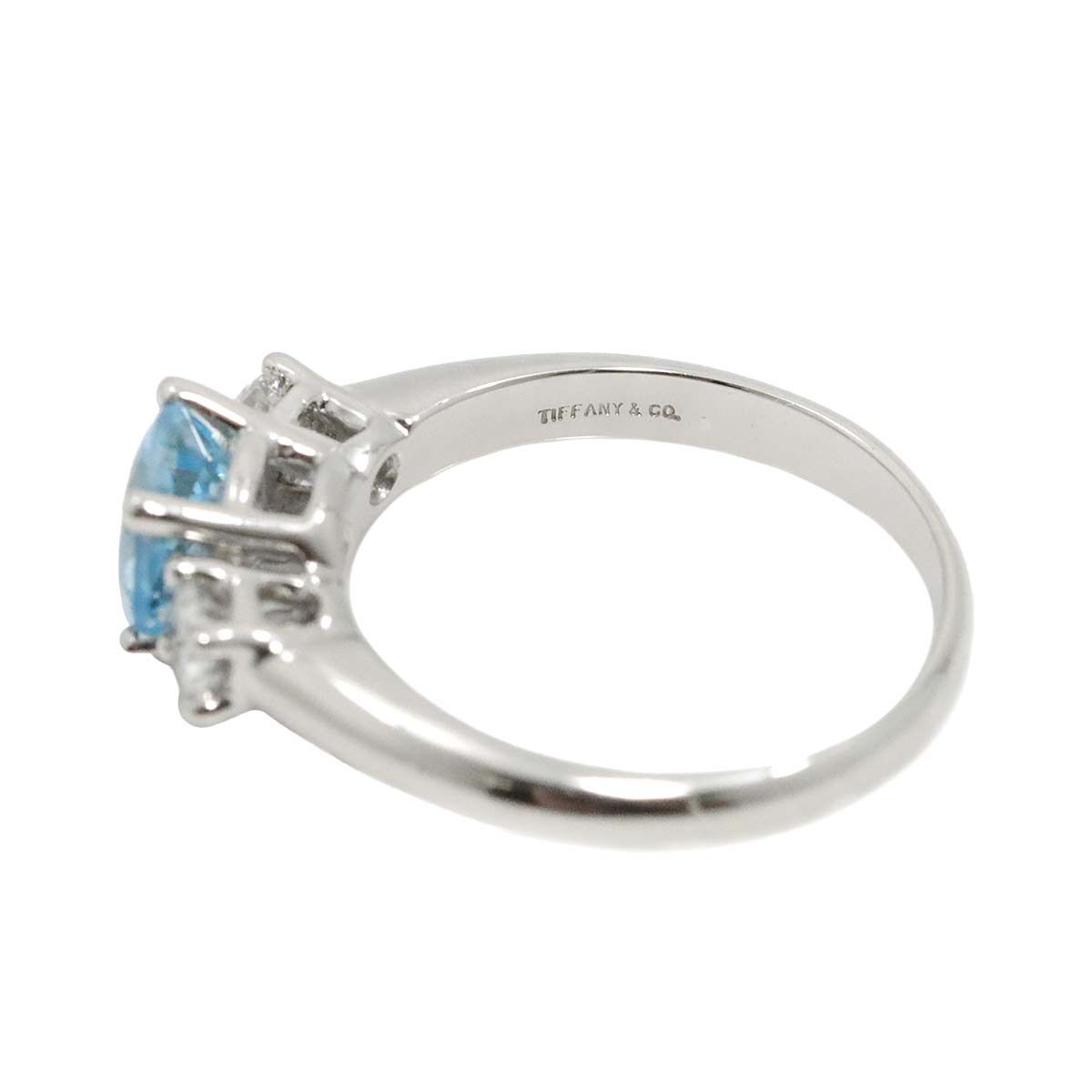 ティファニー TIFFANY&Co. 12号 リング アクアマリン ダイヤ Pt プラチナ 指輪 Aquamarine Ring 90248164