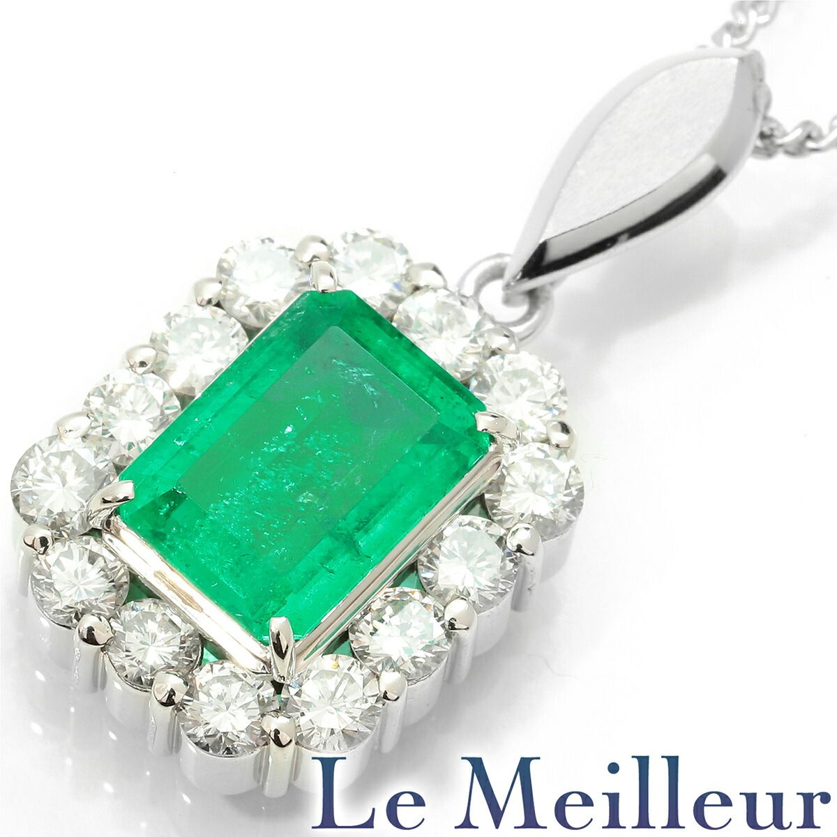 新品仕上済】 エメラルド 1.40ct ダイヤモンド 0.82ct プラチナ Pt900 
