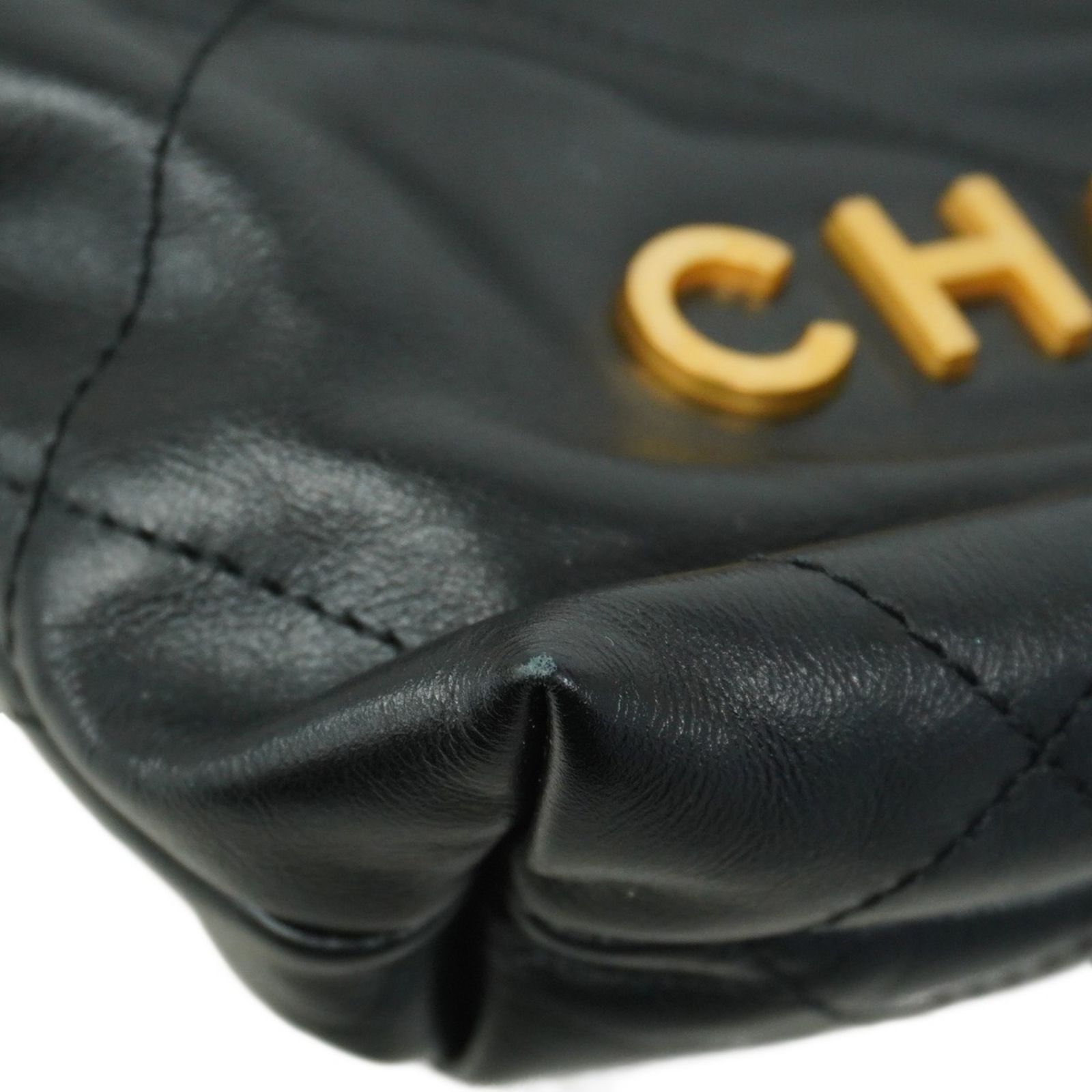 CHANEL シャネル ショルダーバッグ　ラムスキン チェーン ブラック シャネル(Chanel) シャネル ショルダーバッグ チェーン