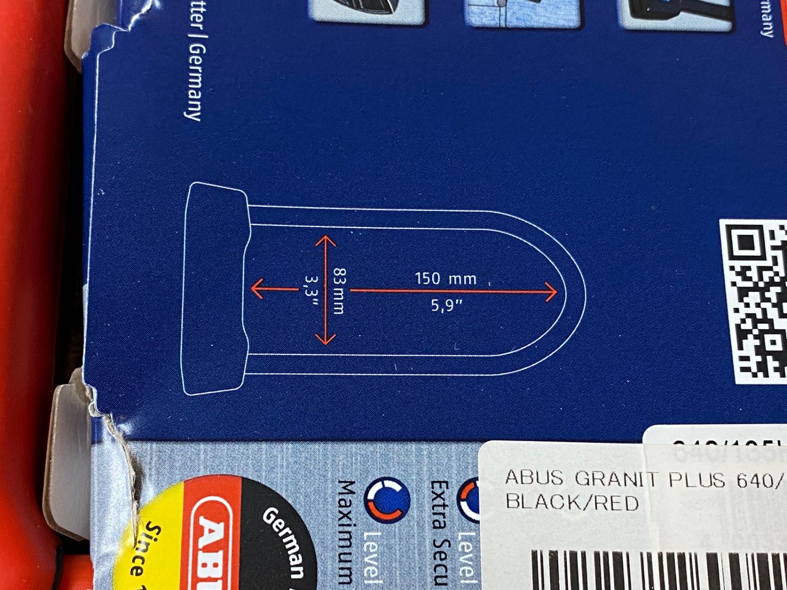 JA764 アブス ABUS GRANIT Plus 640 U字ロック BRIGHTFACE_UK
