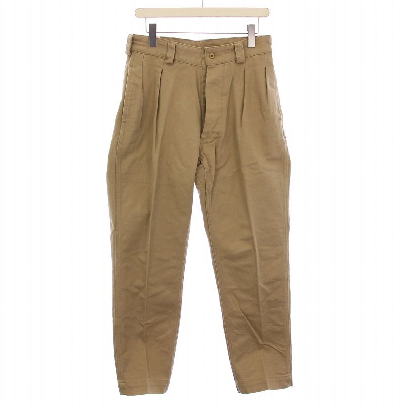 ワイパー WAIPER フランス軍 50～60年代 M-52 ツータックチノトラウザー チノパン テーパード スラックス ボタンフライ W33 ベージュ 24WP69 |BB