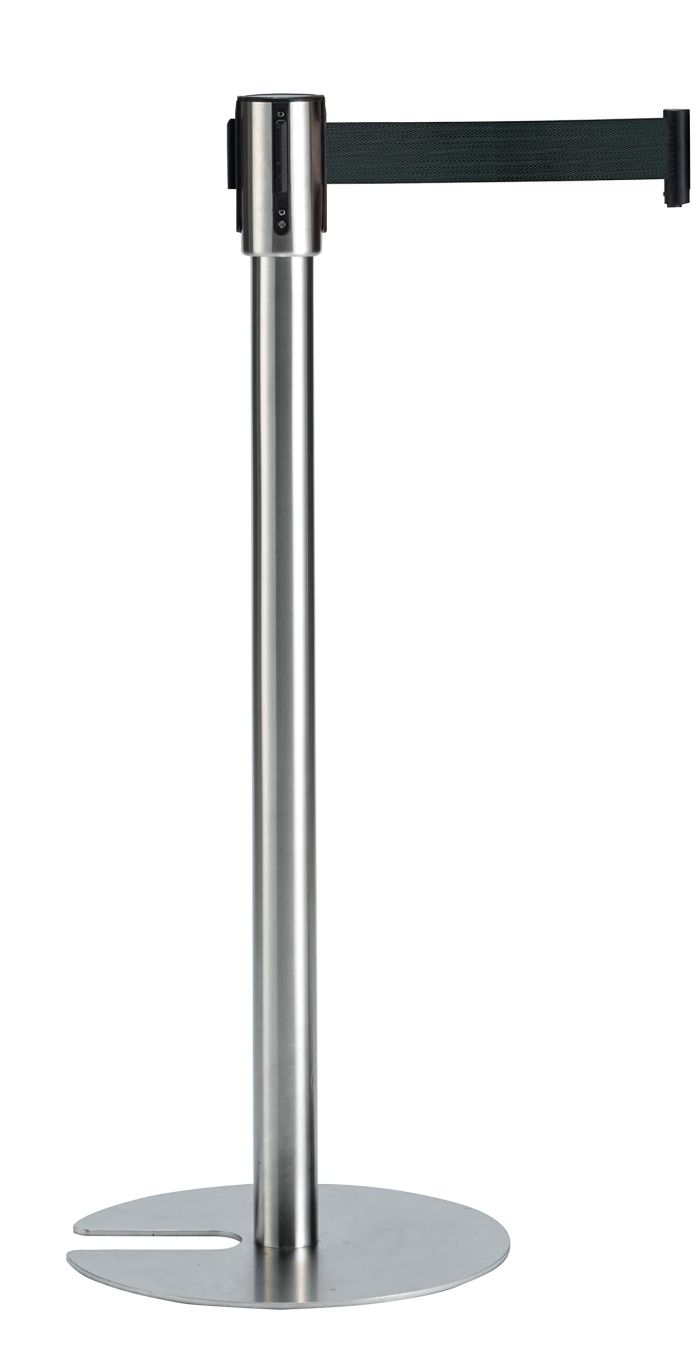 2営業日で発送 テラモト ベルトパーテーションスタンドUN ステン ベルト黒 SU6618007 1台