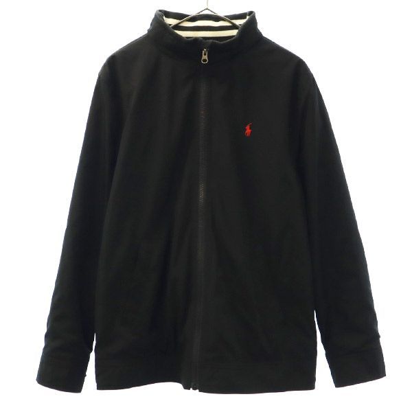 ポロラルフローレン ワンポイントロゴ刺繍柄 中綿 ジップ ジャケット 160 ブラック POLO RALPH LAUREN キッズ 【中古】  【230301】