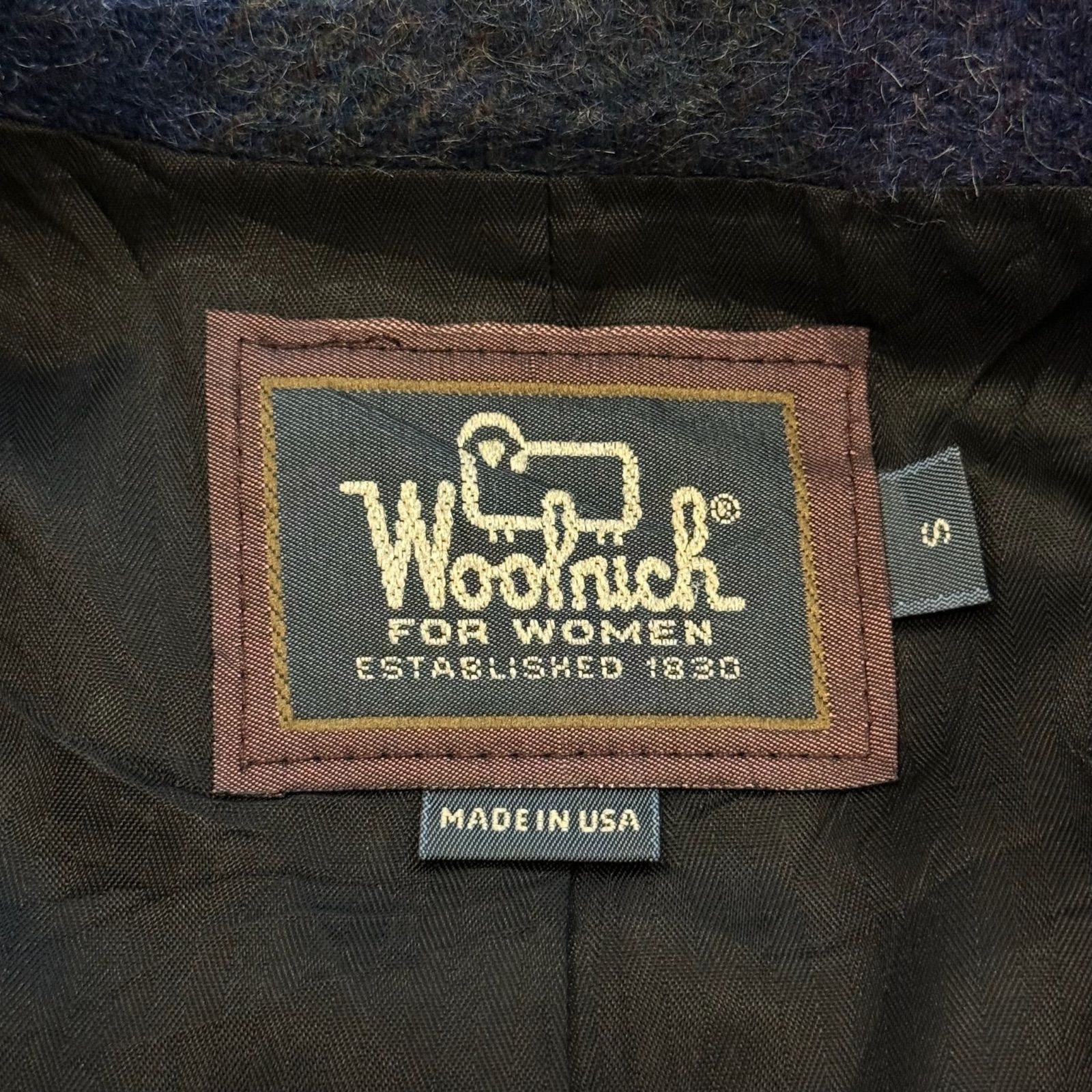USA製【Woolrich ウールリッチ】チェック柄モヘア混テーラード 