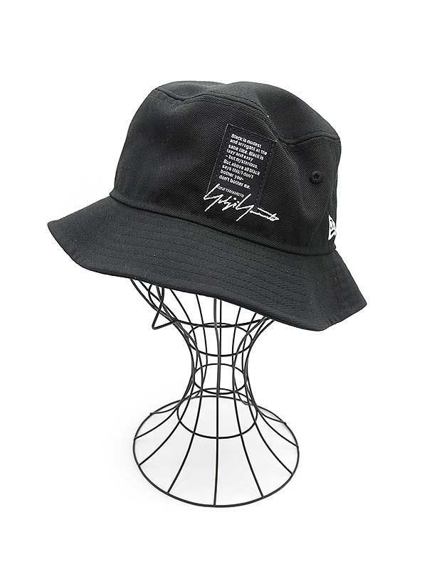 ヨウジヤマモトプールオム ×ニューエラ New Era  22AW  BUCKET01 YY LABEL HE-H83-975-1-3 シグネチャーロゴ刺繍バケットハット メンズ