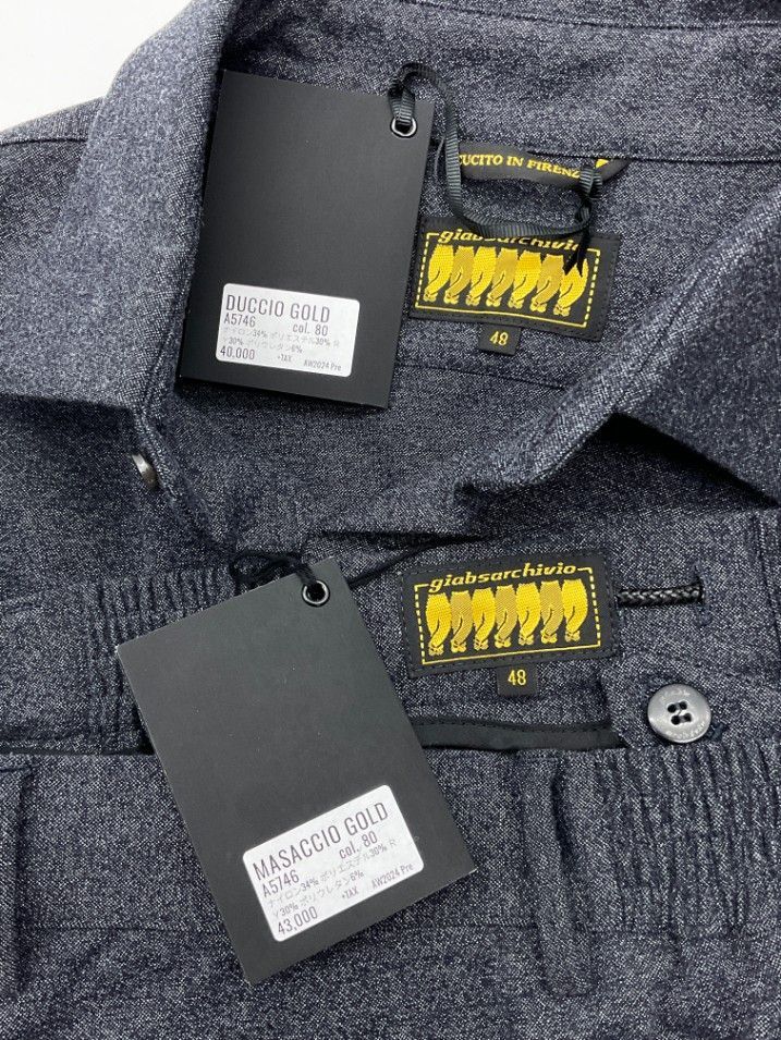 未使用 giab's ARCHIVIO ジャブスアルキビオ 48 ネイビー giabs_GOLD