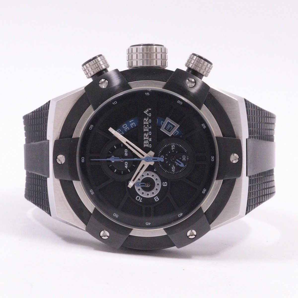 ブレラオロロジ 腕時計 メンズ スーパースポルティーボ 黒 クロノグラフ ロゴ BRERA ブレラ オロロジ スーパー スポルティーボ クロノグラフ