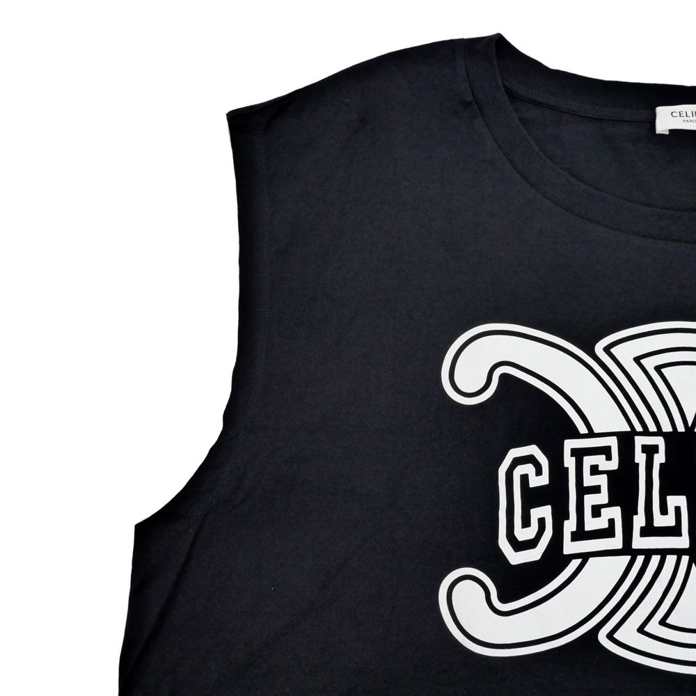 セリーヌ　ノースリーブ　Tシャツ サイズS セリーヌ ノースリーブ Tシャツ サイズS CELINE - セリーヌ