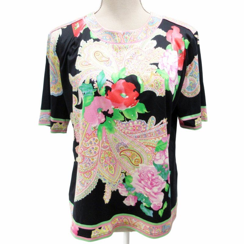 レオナール LEONARD FASHION カットソー 花柄 ペイズリー柄 総柄