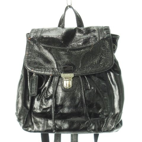 コーチ COACH リュックサック デイパック エナメルレザー 革