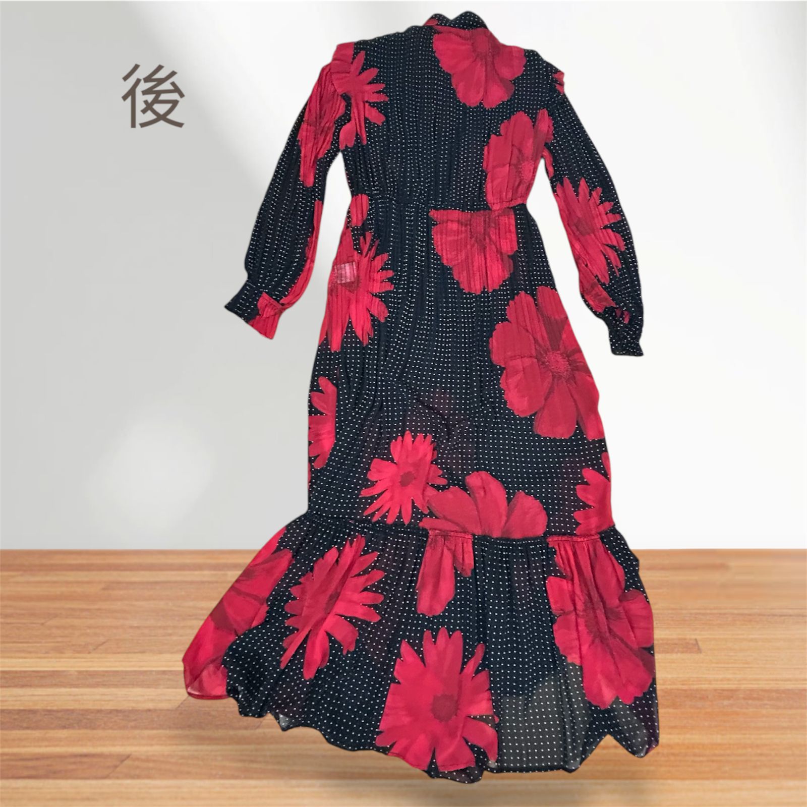 美品CORCOVADO ワンピース 美品 CORCOVADO コルコバード ボウタイ マキシワンピース