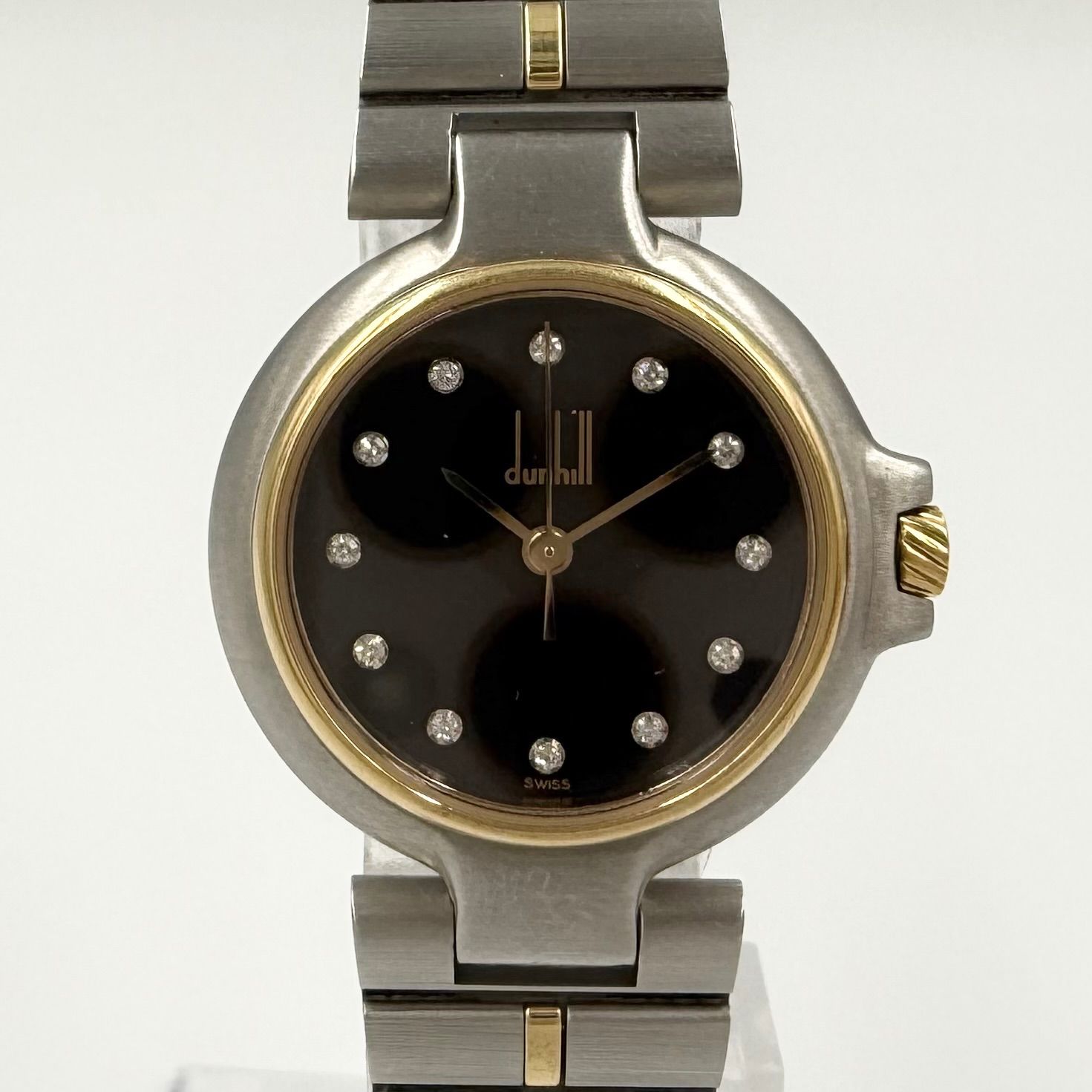 ダンヒル ミレニアム レディース 12Pダイヤ SS クォーツ 時計 dunhill