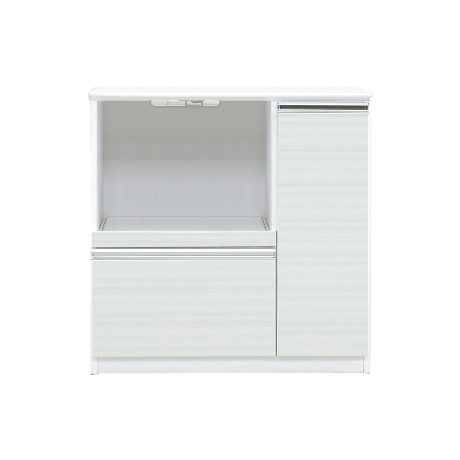 【新着商品】幅89.8(cm) 収納 ホワイト 二口コンセント カウンター 裏面化粧仕上げ noda リバー ノダ工芸 380037 関家具(Sekikagu)