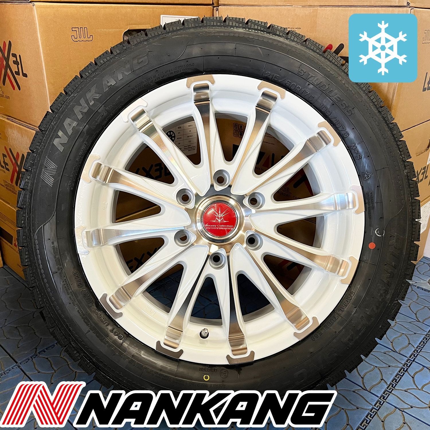 新品スタッドレス 車検対応【トヨタ】200系ハイエース タイヤホイール4本セット 215/60R17 109/107Q ナンカン SNC-1 BD12 17インチ