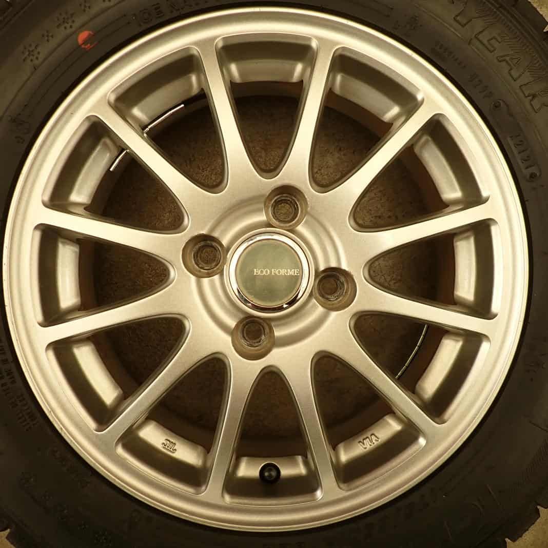 冬4本SET 会社宛 175 65R14×5.5J 82Q グッドイヤー アイスナビ 7 アルミ フィット ノート コルト パッソ NO F2987