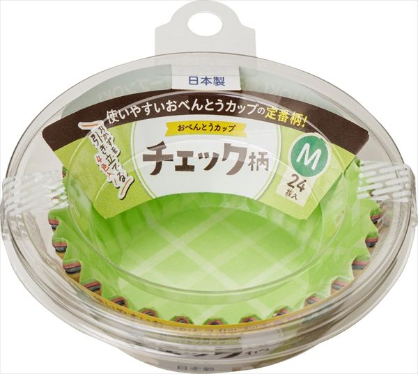 まとめ買い-120点セット おべんとうカップチェック柄Ｍ４色２４枚入 東洋アルミ お弁当用品