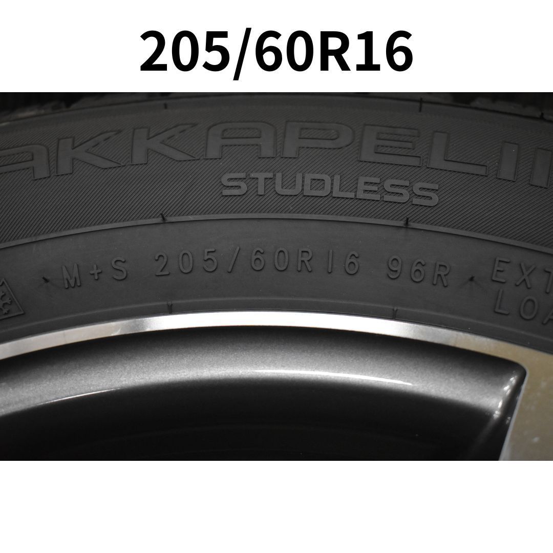 【お中元ギフト】 205 60R16 スタッドレス ホイールセット MAK DRESDEN 16×6.5J 42 PCD100 5 Φ57.1 スタッドレスタイヤ NOKIAN HAKKAPELIITTA R3 製 バリ溝