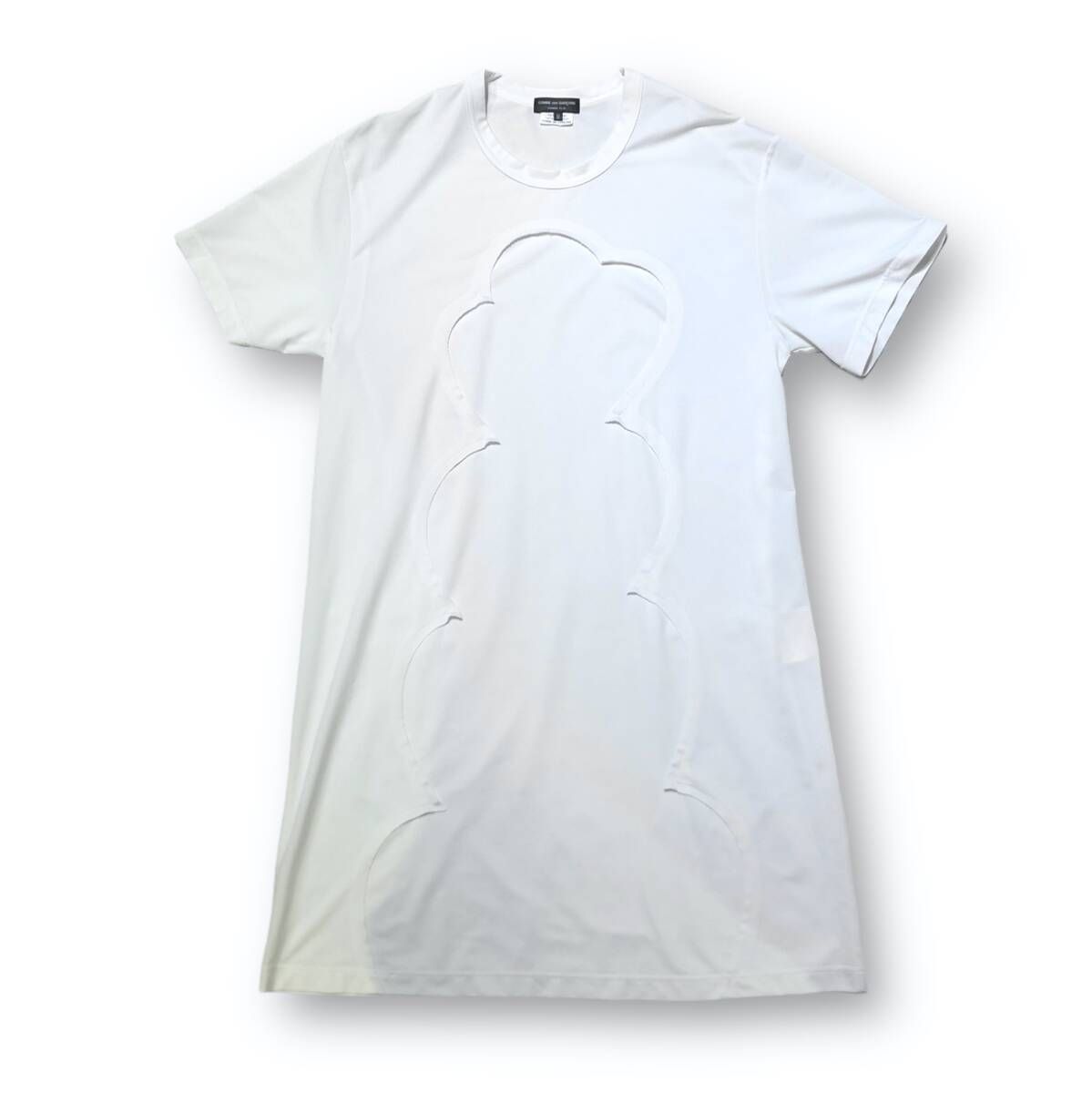 コムデギャルソンオムプリュス メッシュTシャツ ホワイト 22ss 花の