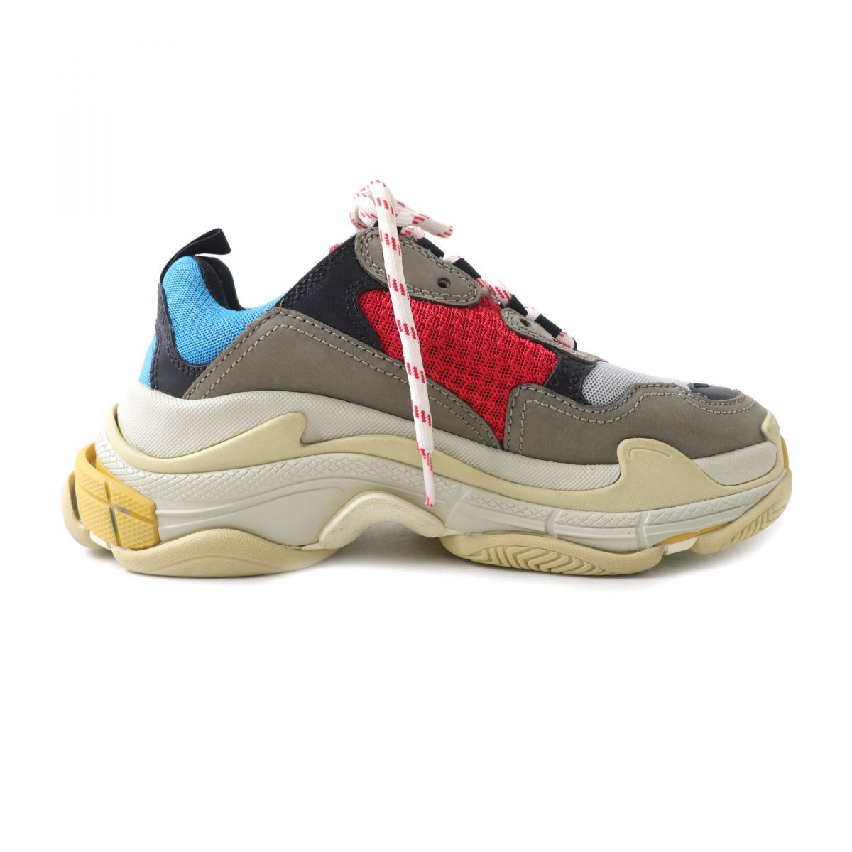 極美品☆BALENCIAGA バレンシアガ 554105 Triple S トリプルS ロゴ刺繍 