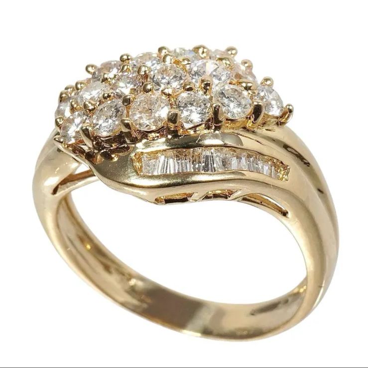 ダイヤ リング K18 ダイヤモンド 1.00ct 指輪18金メレ 1ct - メルカリ