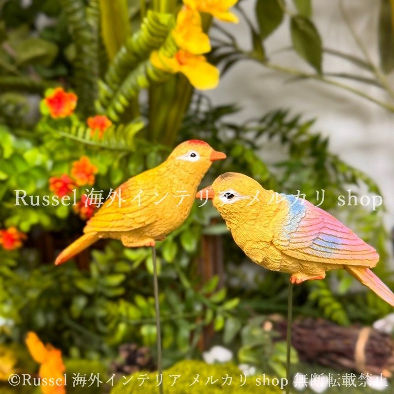 ガーデンオブジェ フクロウ 樹脂 ホワイト ブラウン 鳥 バード