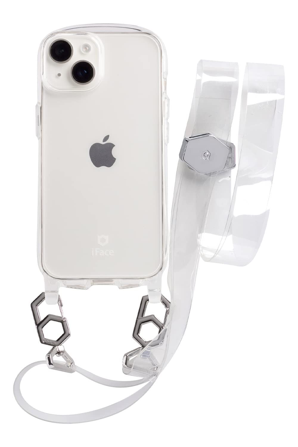 iFace Hang and iPhone 14 ケース クリアケース/ショルダーストラップ セット (クリア)【アイフェイス アイフォン14 用 カバー ショルダー ケース 】 [リア] [iPhone 14]
