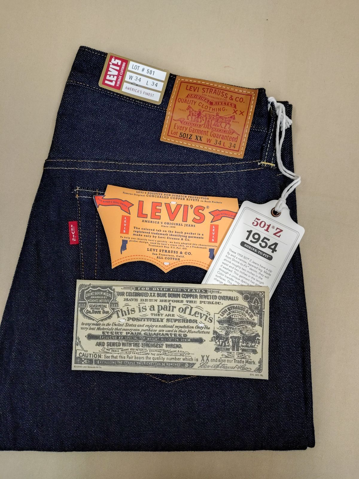 ＬＥＶＩ’Ｓ １９５４ ５０１Ｚ ＸＸ ＶＩＮＴＡＧＥ ＪＥＡＮＳ