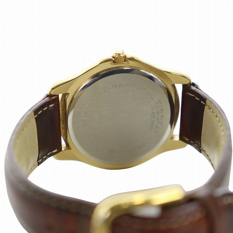 ティソ TISSOT 腕時計 ウォッチ クォーツ カレンダー付き 黄文字 ティソ TISSOT 腕時計 ウォッチ クォーツ カレンダー付き 黄文字