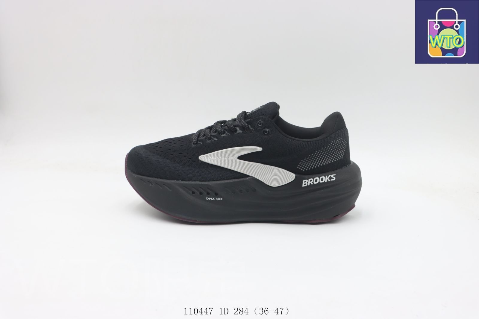 今日 Brooks ブルックス スニーカー ブラックホワイト 110447 1D 284-WTO輸入1