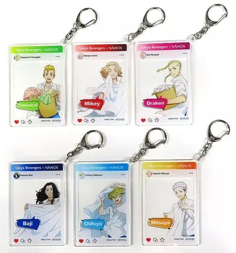 【豊富な，人気】 【中古】雑貨 集合 アクリルキーホルダー6種セット 「東京リベンジャーズ×NANOX」 洗濯リベンジャーズキャンペーン当選品 キーホルダー・アクリルキーホルダー