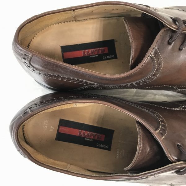 3万↑ドイツ製☆ロイド/Lloyd☆本革/ウイングチップ【8F/26.5/茶/BROWN