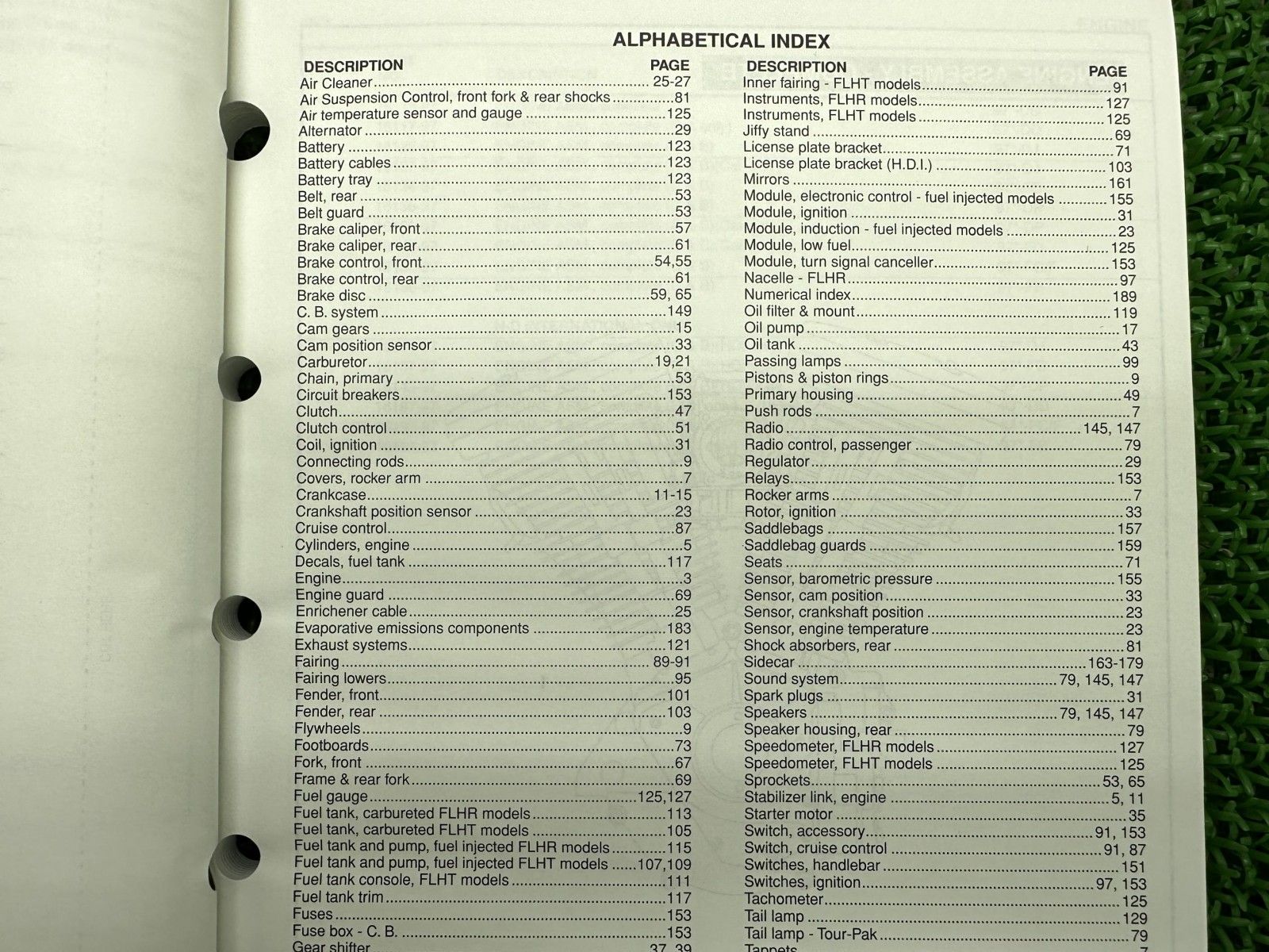 FLT パーツリスト 英語版 ハーレー 正規 バイク 整備書 1997年FLTモデル ツーリング パーツカタログ 車検 パーツカタログ 整備書 zC