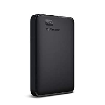 【中古】WD ポータブルHDD 1TB USB3.0 ブラック WD Elements Portable 外付けハードディスク / 2年保証 WDBUZG0010BBK-WESN