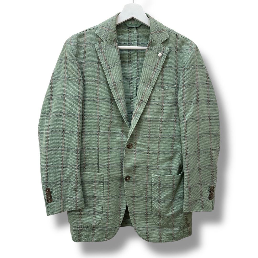 L.B.M.1911 チェック柄綿麻ジャケット 46 春夏 【公式通販】