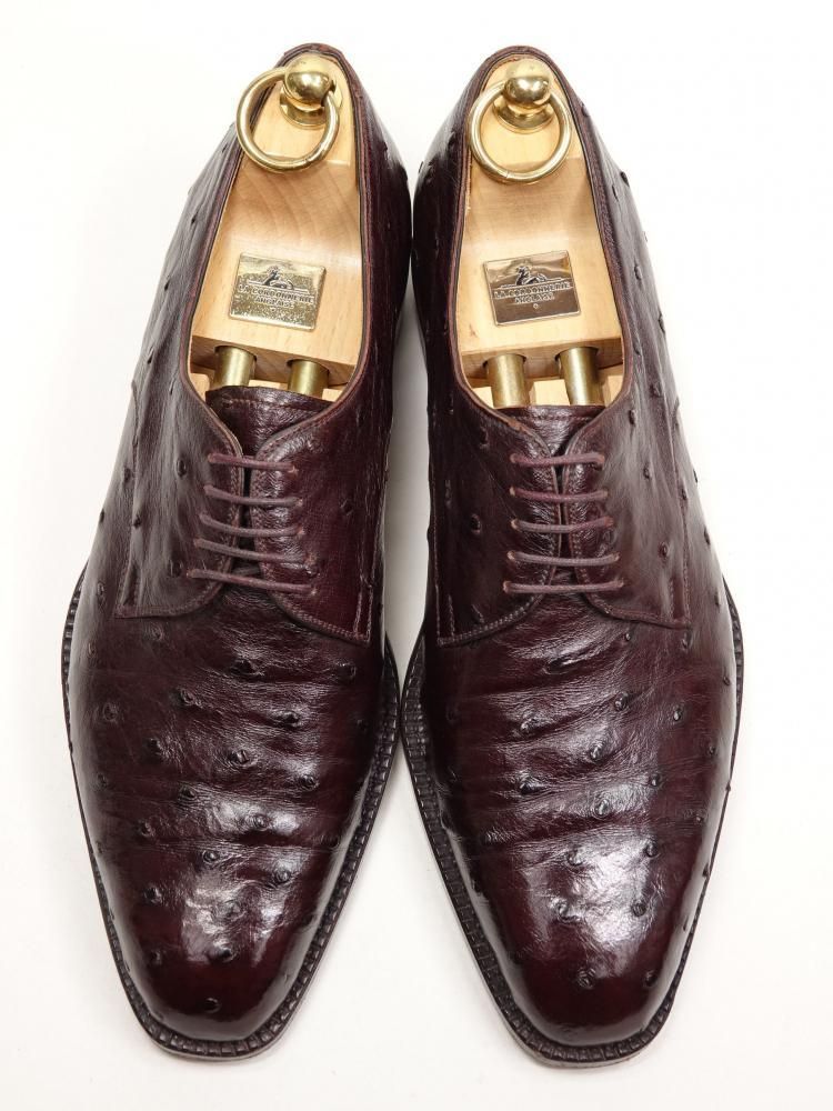 395 1007 VASS プレーントゥ ダークブラウン オーストリッチ 39.5