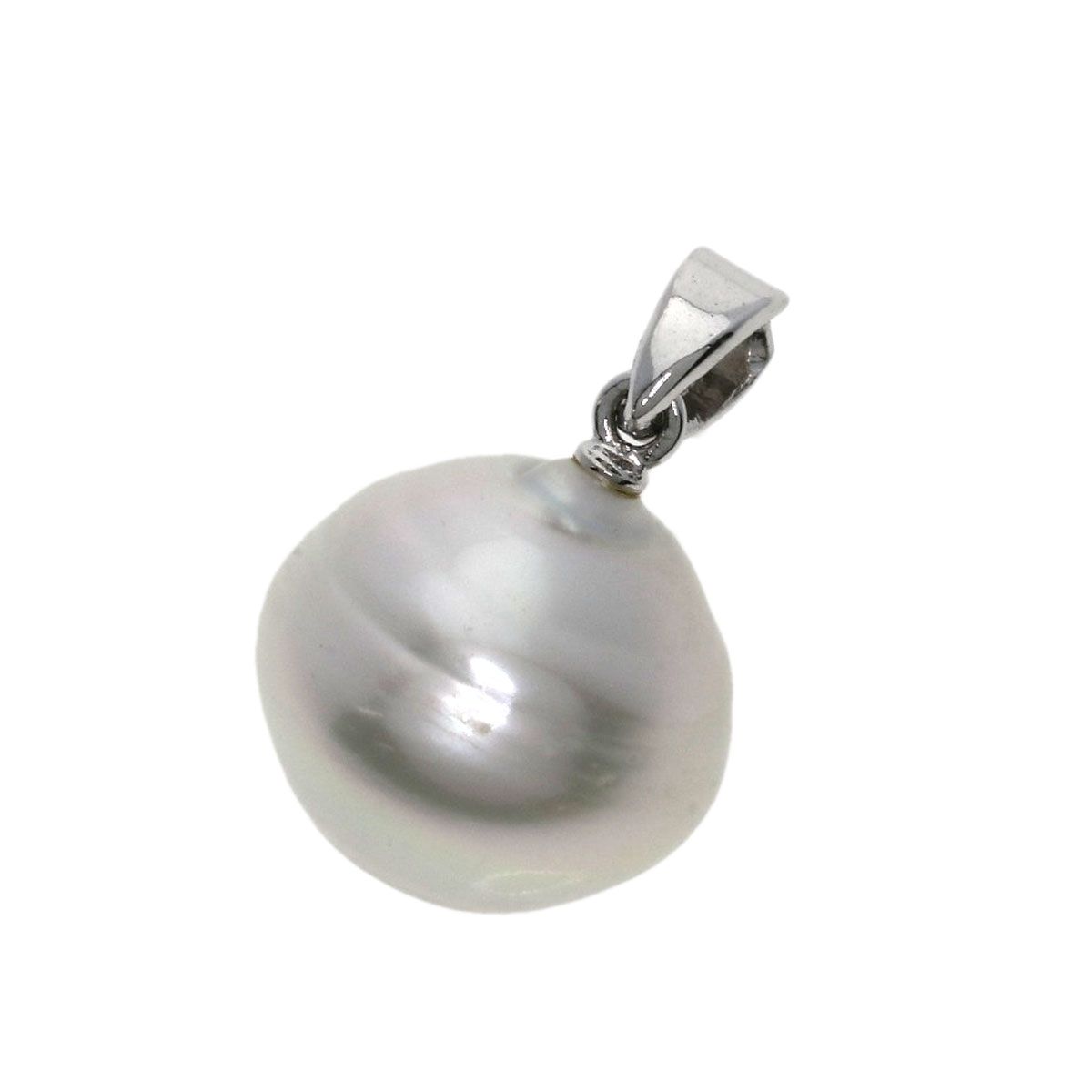 MIKIMOTO ミキモト バロックパール 真珠 ペンダントトップ K14WG 