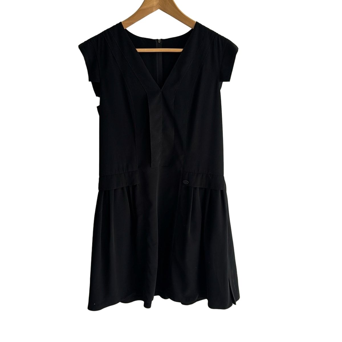 FOXEY NEW YORK フォクシーニューヨーク ワンピース サイズ42 L レディース - 31164 黒 Vネック|ノースリーブ|ロング