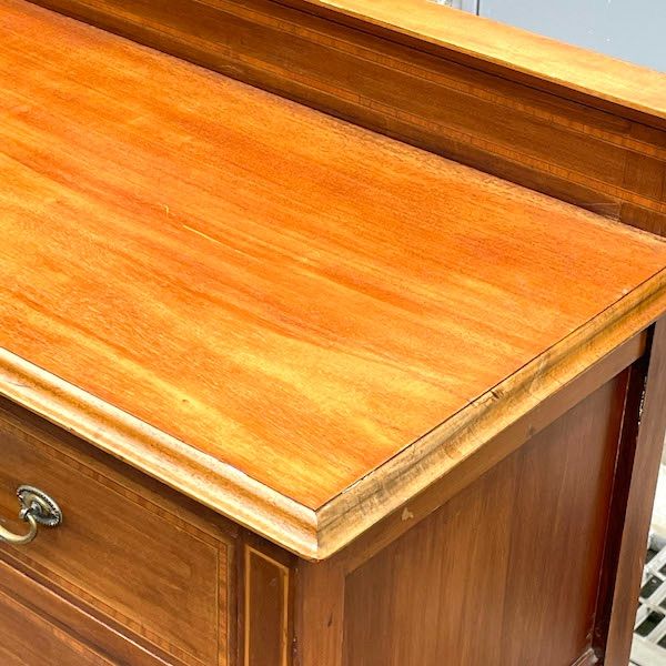 関西限定 ガラストップサイドボード イギリスビンテージ キャスター