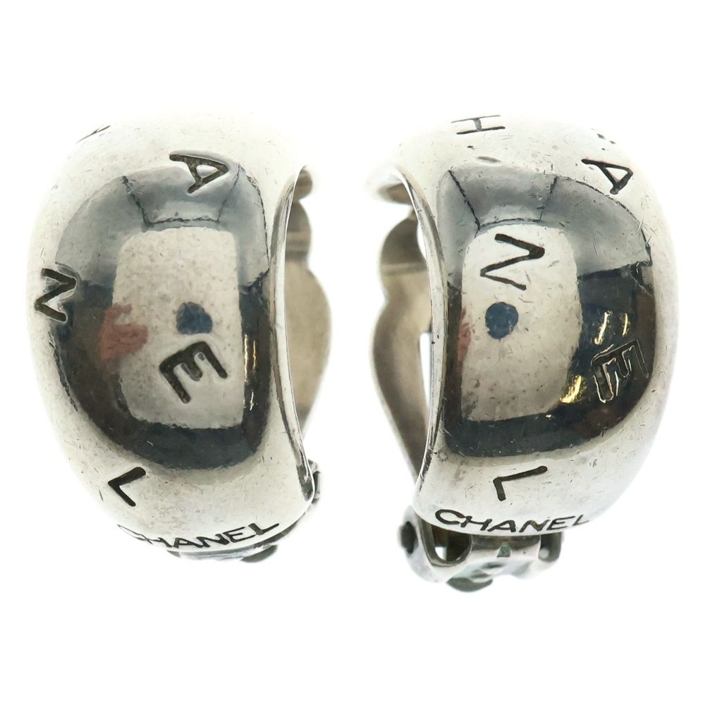 CHANEL シャネル ロゴ イヤリング イヤーアクセサリー シルバー SV925 28.9g